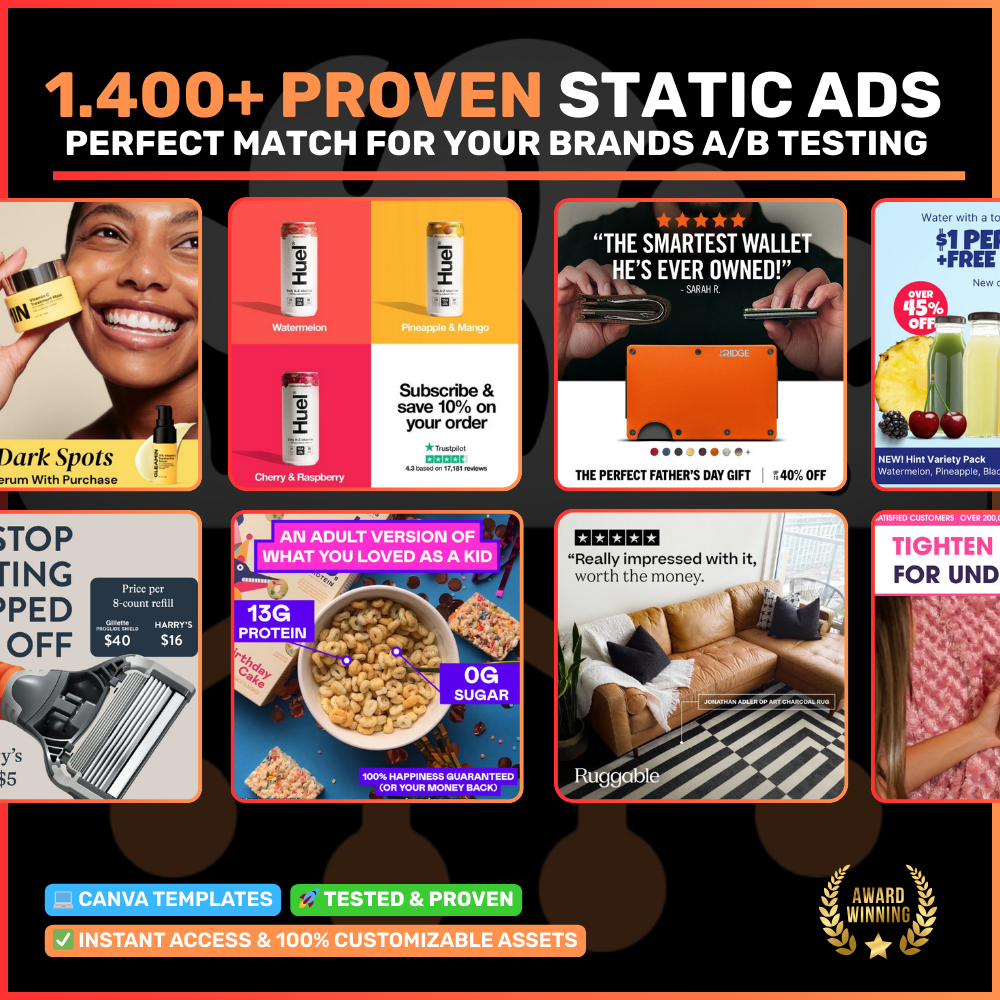 1.400+ Static Ads (Canva-Template)