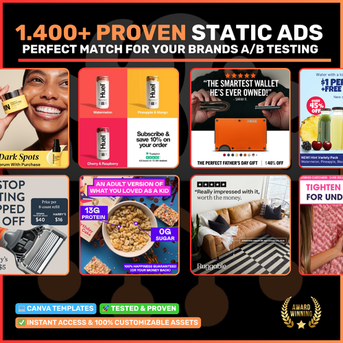 1.400+ Ads Vorlagen (Canva-Template) EN-Version