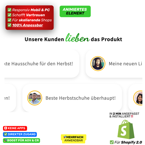 Banner Laufleiste Kundenbewertung - animiert