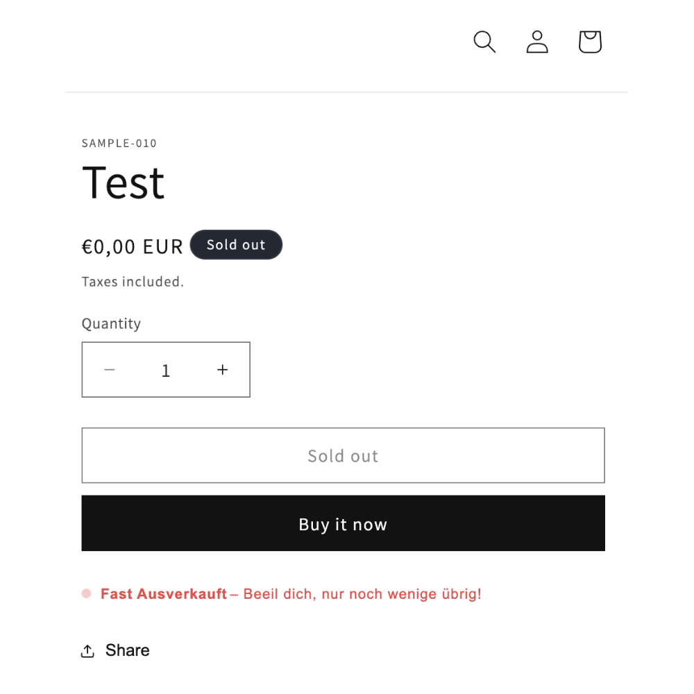 FOMO Fast Ausverkauft + Text - animier