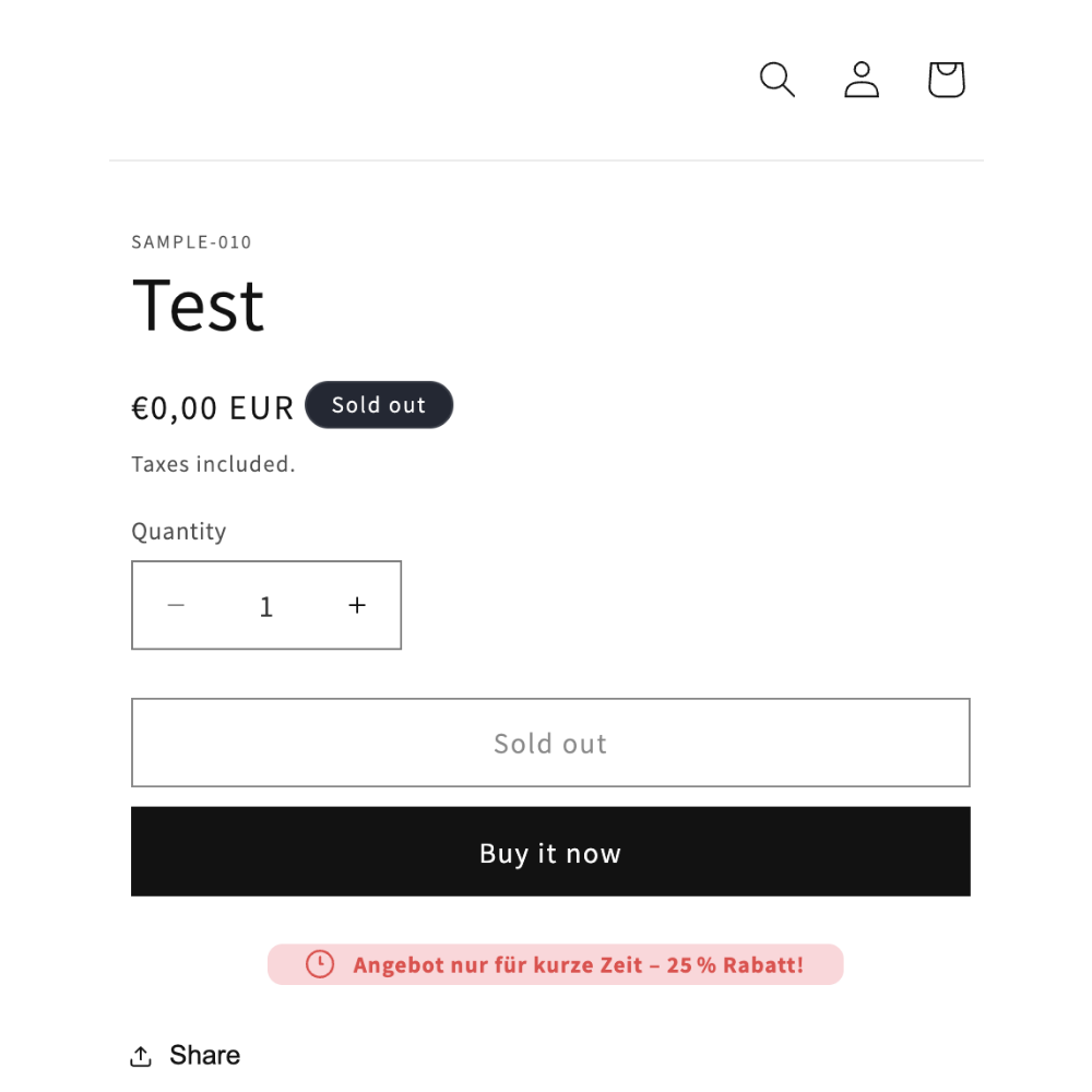FOMO Kurzfristiges Angebot