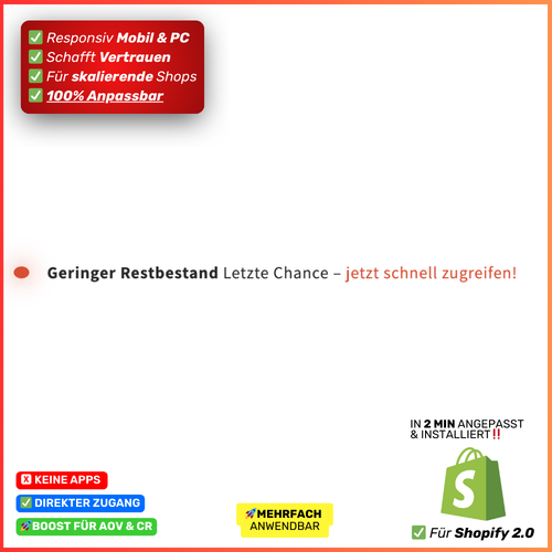 FOMO geringer Bestand - animiert