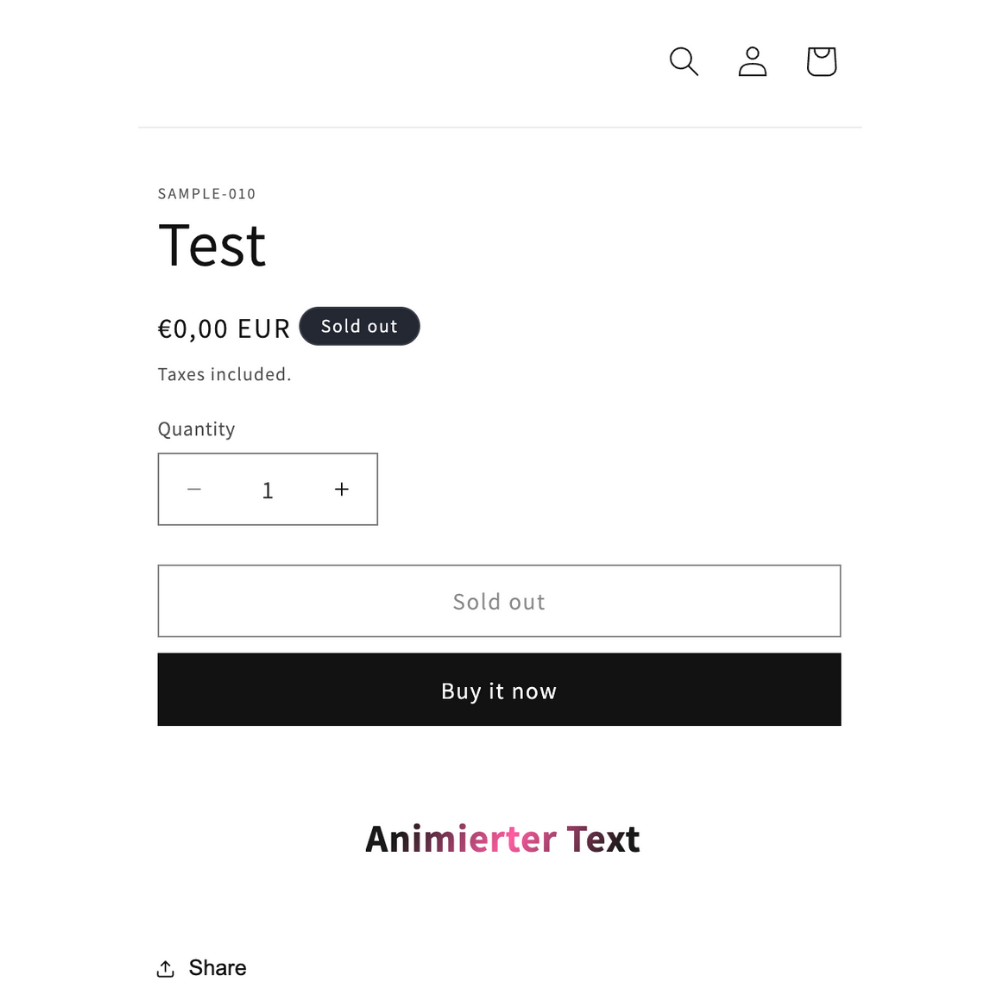 INFO animierter Text