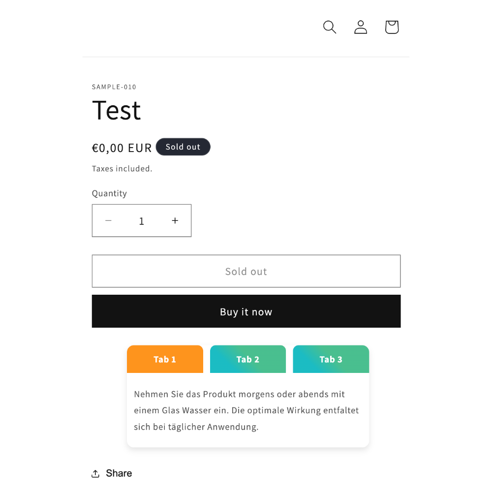 INFO Tabs - animiert