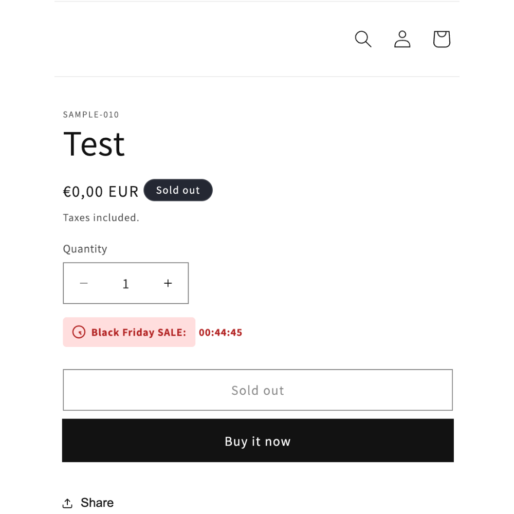 Timer Black Friday