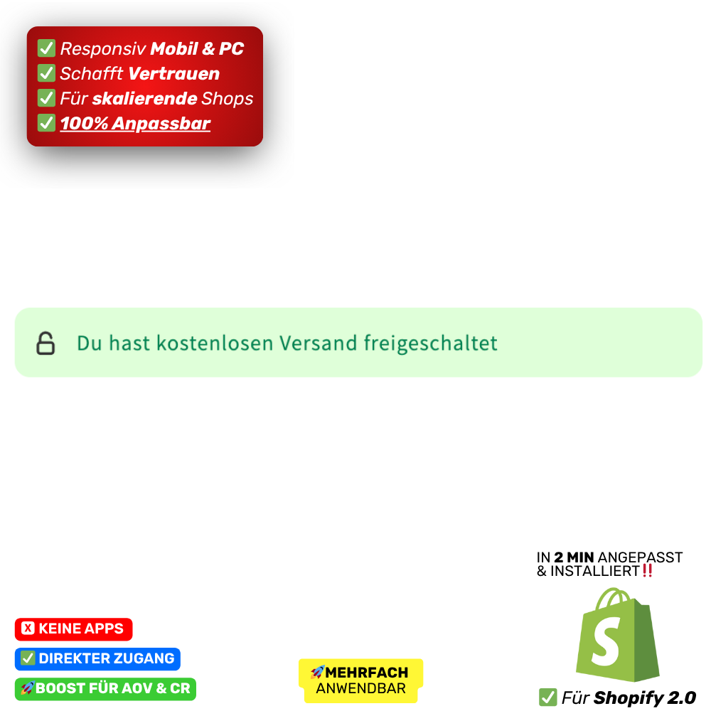 Badge Kostenloser Versand Schloss