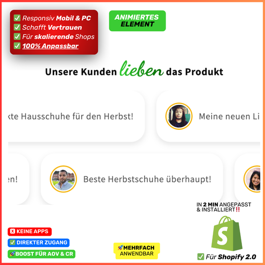 Banner Laufleiste Kundenbewertung - animiert