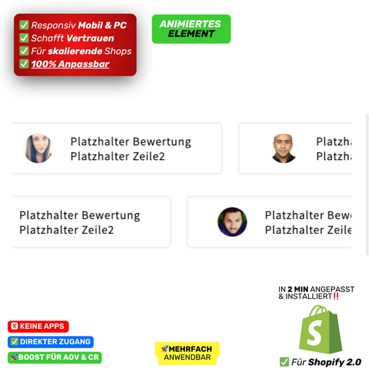 Banner Laufleiste Kundenbewertung - einfach