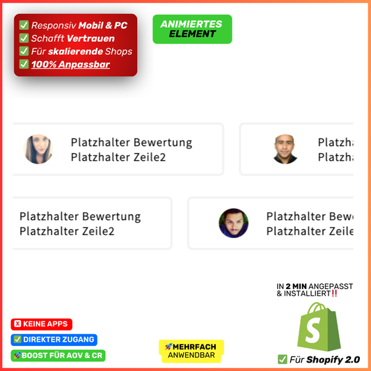 Banner Laufleiste Kundenbewertung - einfach