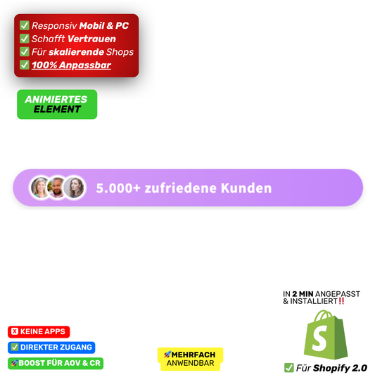 Banner x glückliche Kunde - animiert