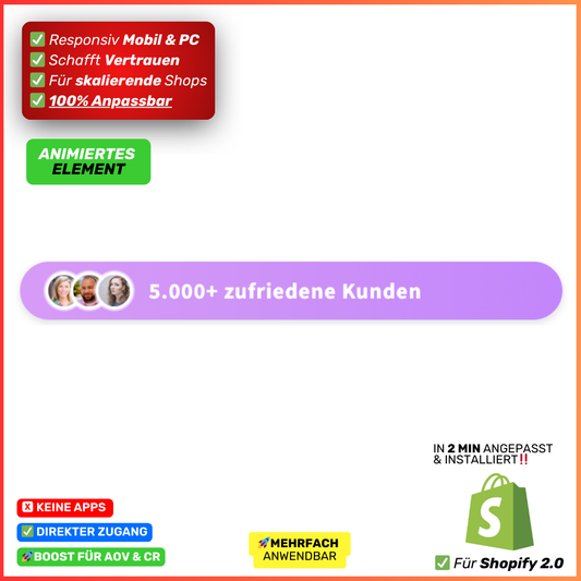 Banner x glückliche Kunde - animiert