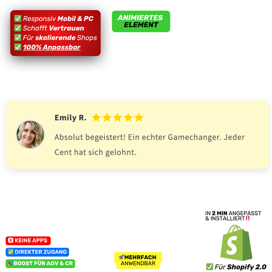 Box Kundenbewertung - animiert