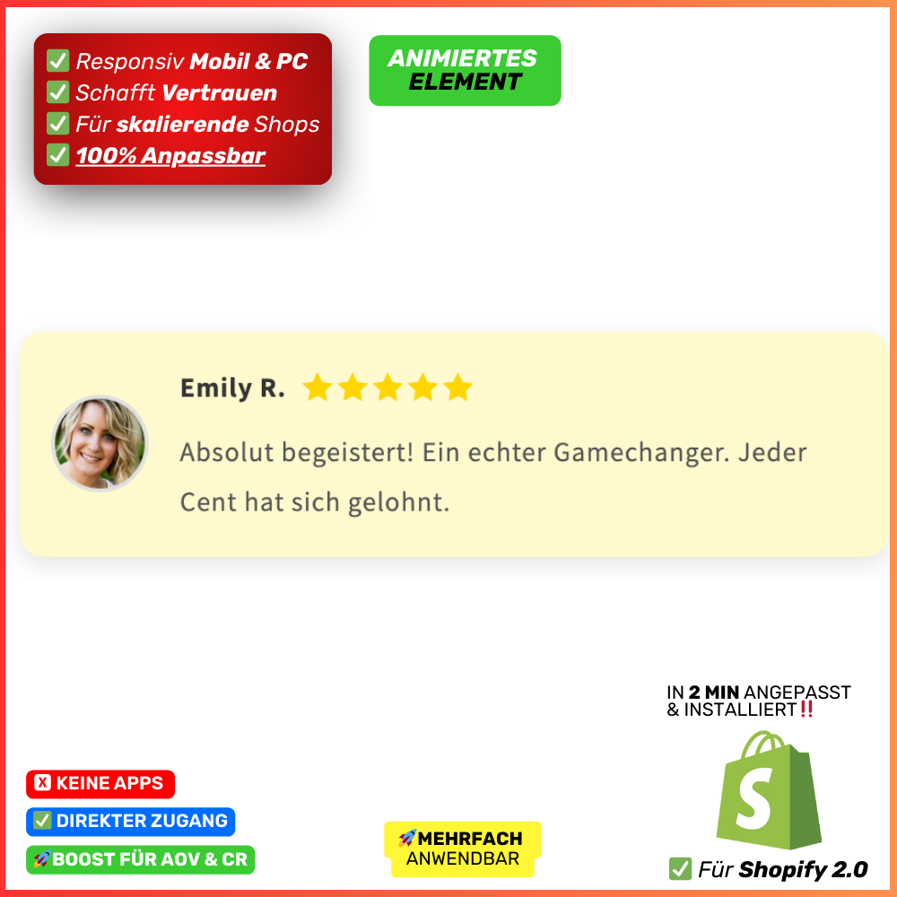 Box Kundenbewertung - animiert