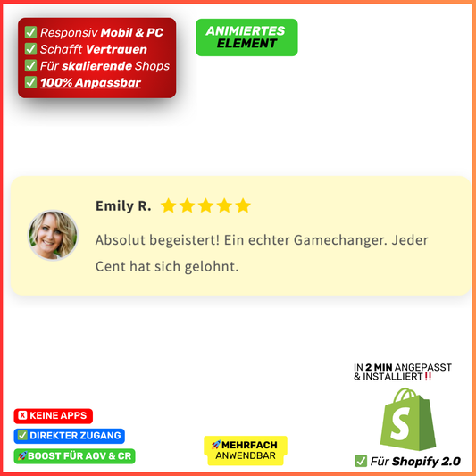 Box Kundenbewertung - animiert