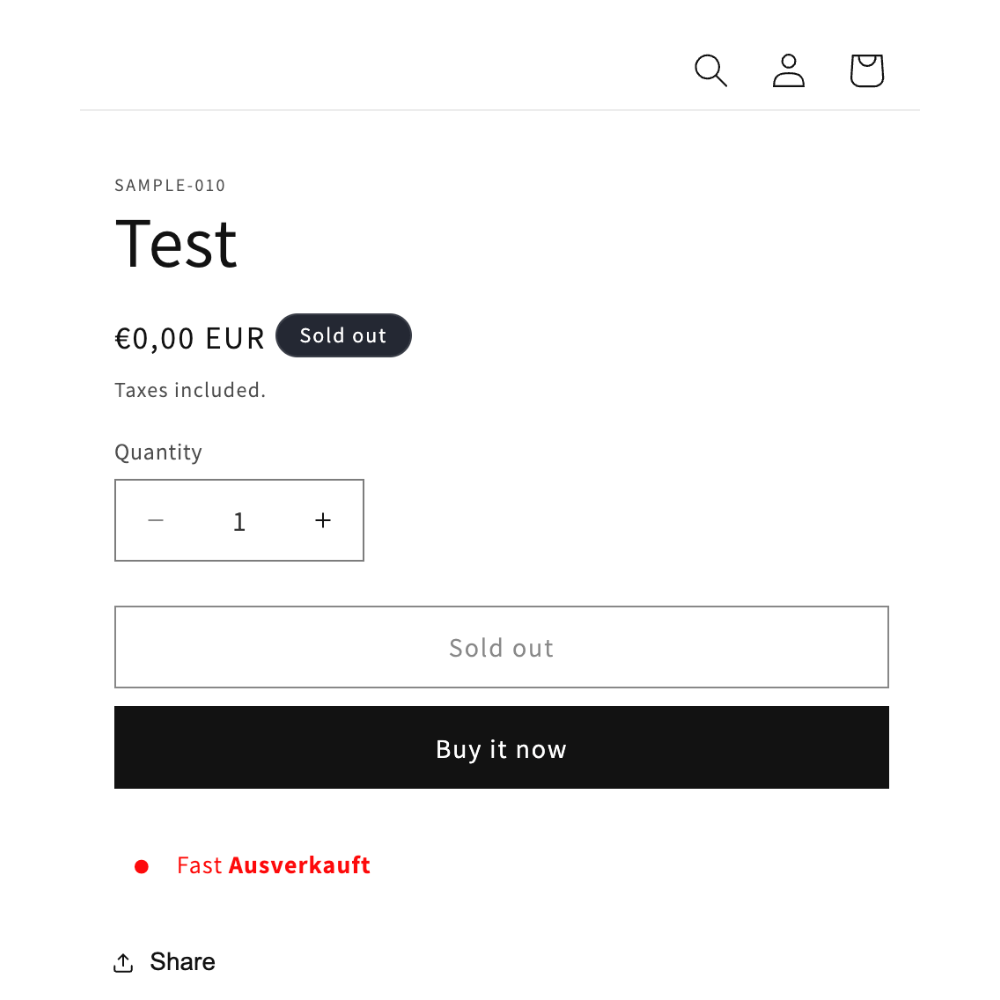 FOMO Fast Ausverkauft - animiert