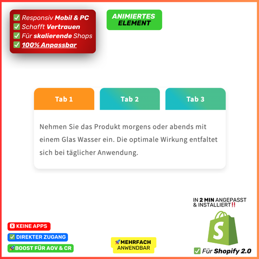 INFO Tabs - animiert