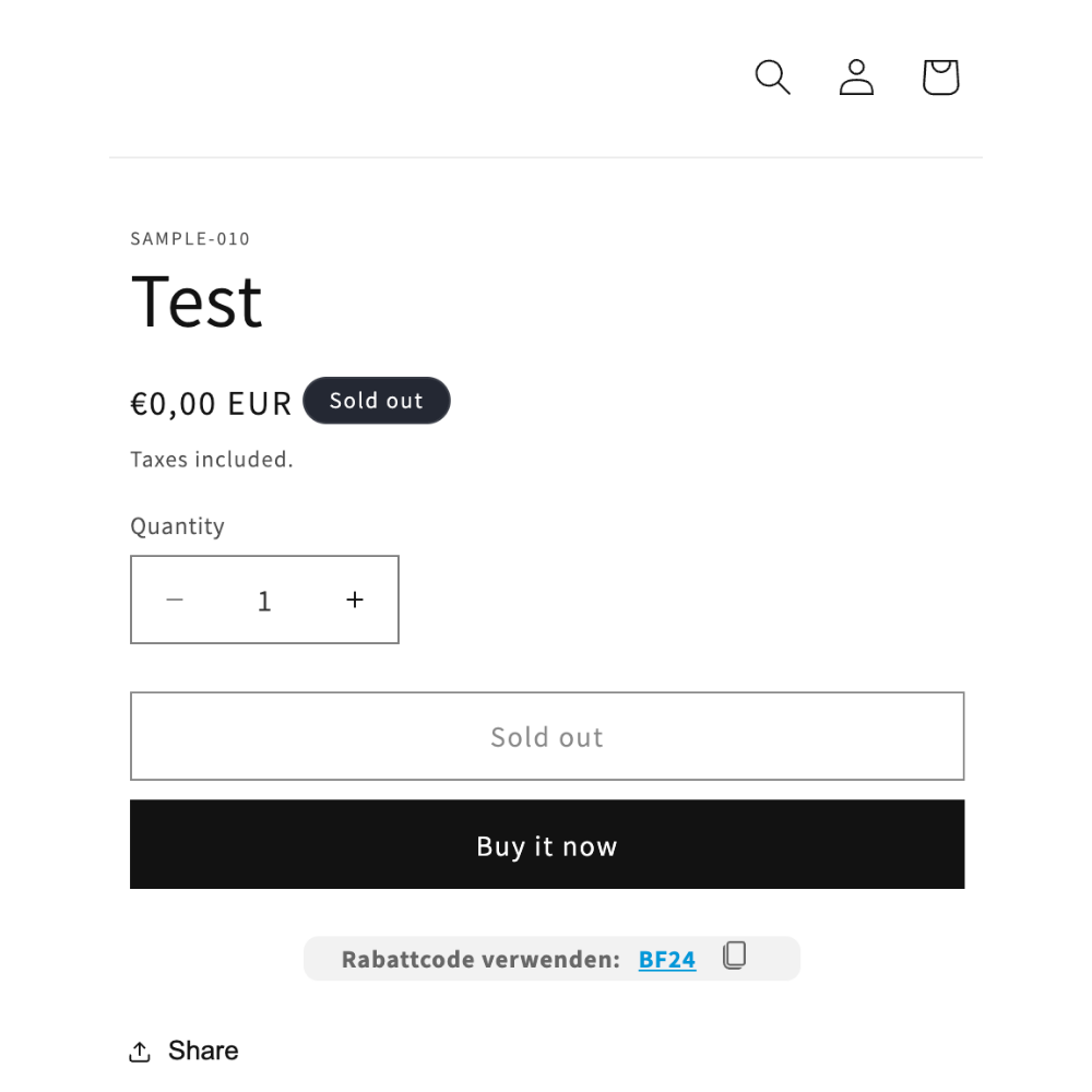 Rabatt Gutscheincode BlackFriday - animiert