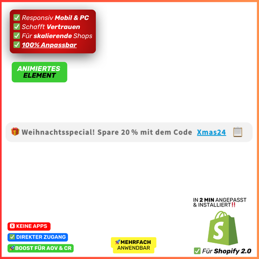 Rabatt Gutscheincode Weihnachten - animiert