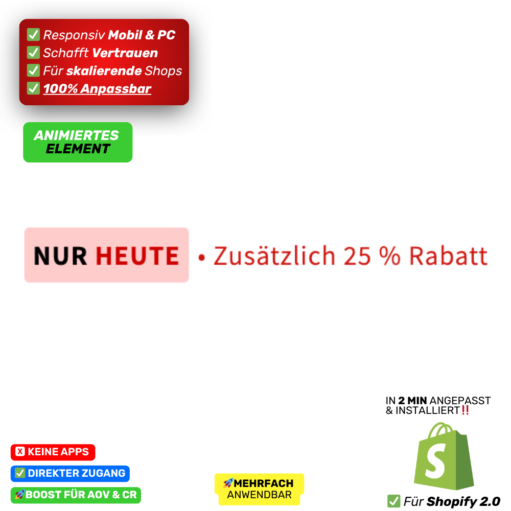 Rabatt nur Heute - animiert