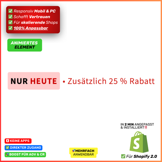 Rabatt nur Heute - animiert