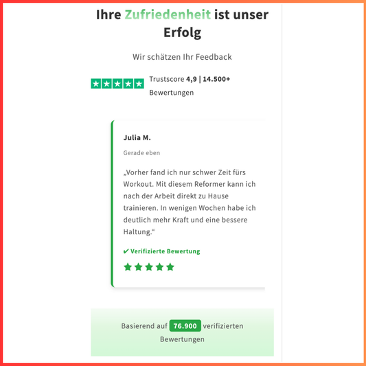 Trustpilot Bewertungskarten Slider