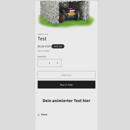 INFO animierter Text