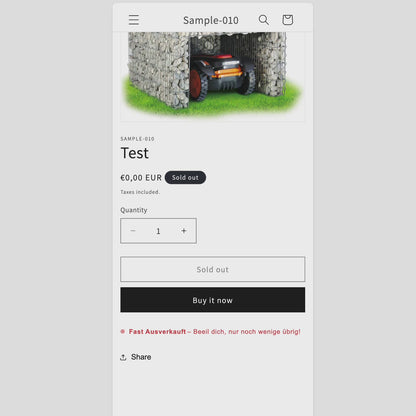 FOMO Fast Ausverkauft + Text - animier