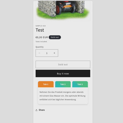 INFO Tabs - animiert